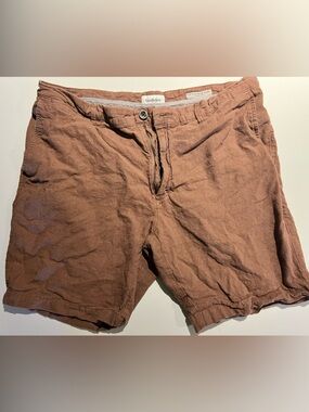 Goodfellow & Co Every Wear 9 inch inseam Brown Linen Blend Shorts